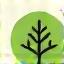 Icona di un albero con un segno di spunta.